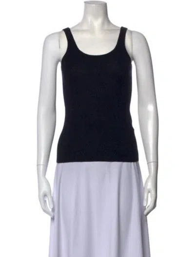 Pre-owned Co Cashmere Sop Neck Top In Black