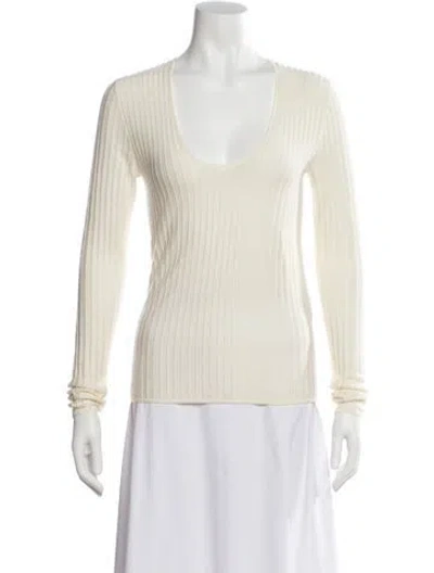 Pre-owned Co Cashmere Sop Neck Top In Neutral