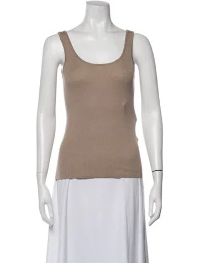 Pre-owned Co Cashmere Sop Neck Top In Neutrals