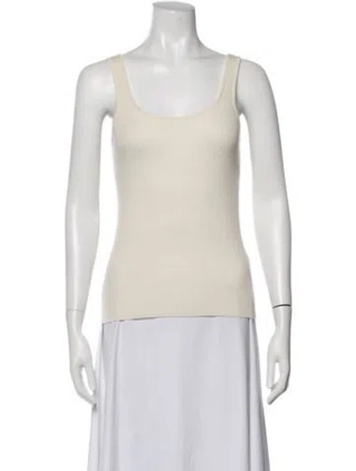 Pre-owned Co Cashmere Sop Neck Top In Neutrals