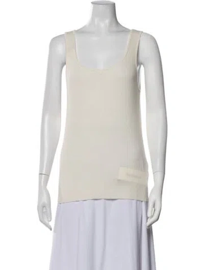 Pre-owned Co Cashmere Sop Neck Top In Neutrals