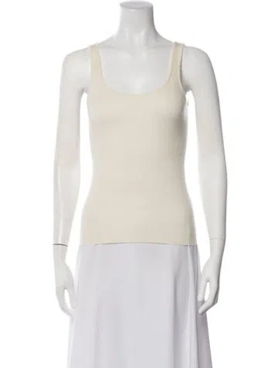 Pre-owned Co Cashmere Sop Neck Top In Neutrals