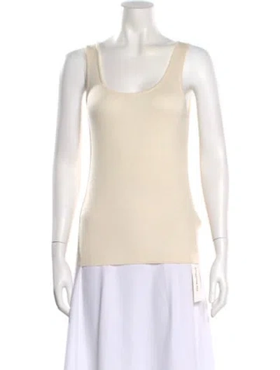 Pre-owned Co Cashmere Sop Neck Top W/ Tags In Neutral