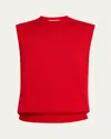 Co Cashmere Shell Tank In Red