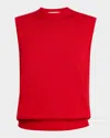 Co Cashmere Shell Tank In Red