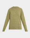 Co Cashmere-silk Crewneck Pullover In Green