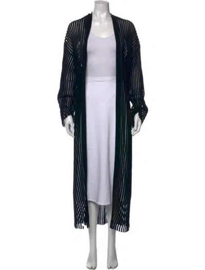 Pre-owned Co Cashmere Striped Sweater In Black
