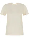 Co Short-sleeve Cashmere-silk Crewneck Sweater In Neutrals