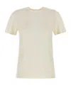 Co Short-sleeve Cashmere-silk Crewneck Sweater In White