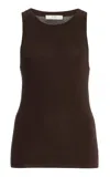 Co Cashmere Top In Brown