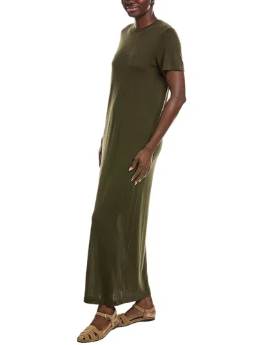 Co Cashmere T-shirt Dress In Green