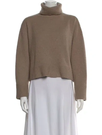 Pre-owned Co Cashmere Turtleneck Sweater In Neutral