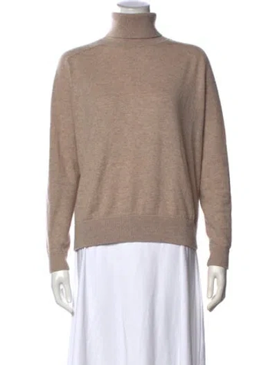 Pre-owned Co Cashmere Turtleneck Sweater In Neutral