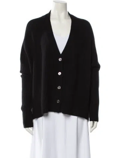 Pre-owned Co Cashmere V-neck Sweater In Black