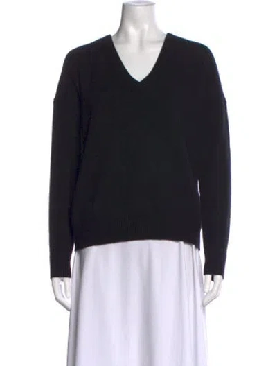 Pre-owned Co Cashmere V-neck Sweater In Black