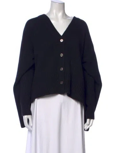 Pre-owned Co Cashmere V-neck Sweater In Black