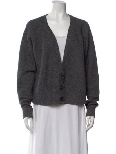 Pre-owned Co Cashmere V-neck Sweater In Gray