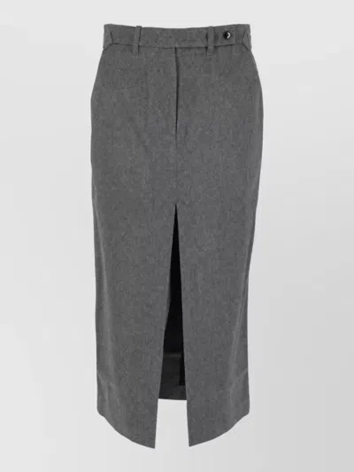 Co Cashmere-blend Tailored Trousers In Gray