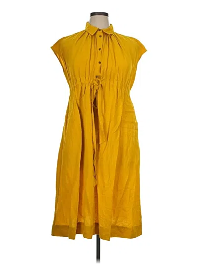 Pre-owned Co Casual Dress In Yellow