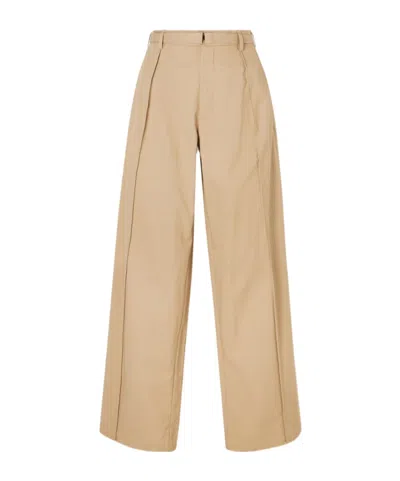 Co Casual Trousers With Belt Loops In Brown