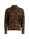 Co Check-pattern Patch-pocket Shirt In Brown