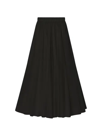 Co Collection Gathered-waist Flared Skirt In Black