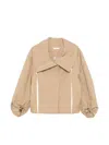 Co Collection Rolled-collar Jacket In Neutral
