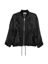 Co Collection Silk Bomber Jacket In Black