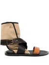 Co Collection Wrapped Gladiator Sandals In Brown