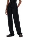 Co Collections Stretch Crepe Elastic Waist Trouser In Black In Black