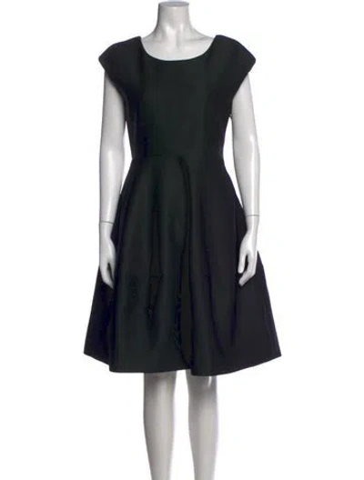 Pre-owned Co Crew Neck Knee-length Dress In Black