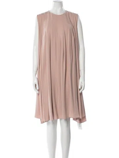 Pre-owned Co Crew Neck Knee-length Dress In Pink