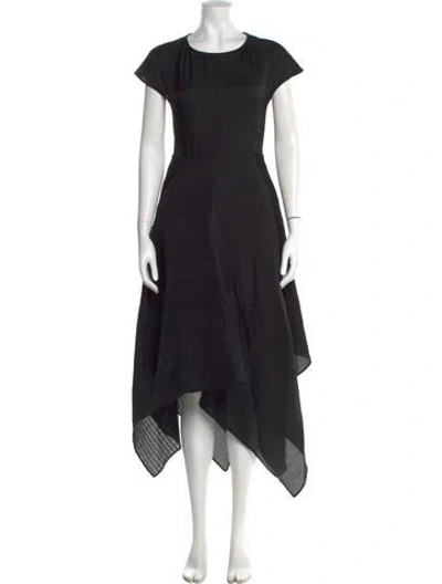 Pre-owned Co Crew Neck Long Dress In Black