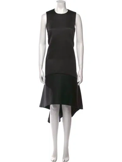 Pre-owned Co Crew Neck Long Dress In Black