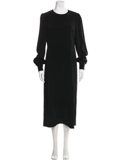 Pre-owned Co Crew Neck Long Dress In Black