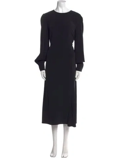 Pre-owned Co Crew Neck Long Dress In Black