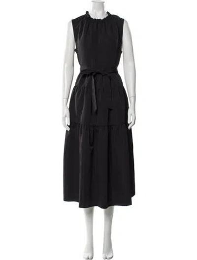 Pre-owned Co Crew Neck Long Dress In Black
