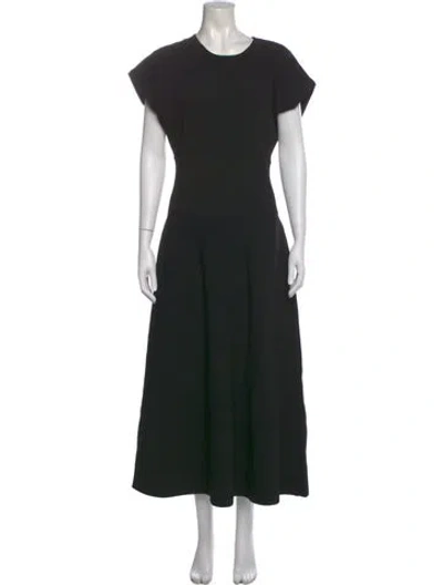 Pre-owned Co Crew Neck Long Dress In Black