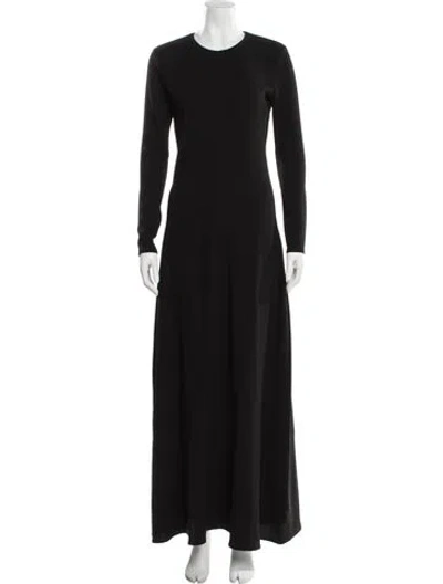 Pre-owned Co Crew Neck Long Dress In Black