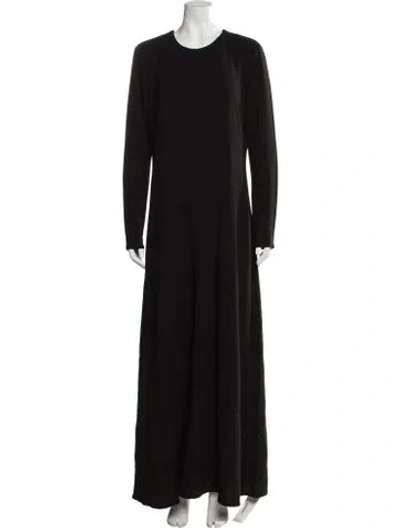 Pre-owned Co Crew Neck Long Dress In Black