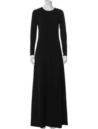 Pre-owned Co Crew Neck Long Dress In Black