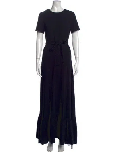 Pre-owned Co Crew Neck Long Dress In Black