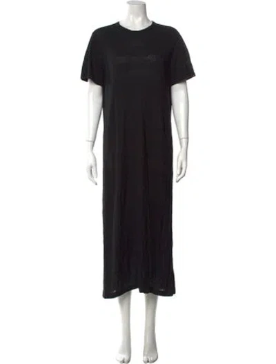 Pre-owned Co Crew Neck Long Dress In Black