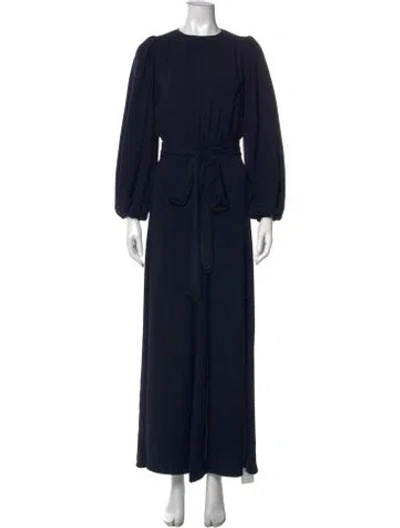 Pre-owned Co Crew Neck Long Dress In Black