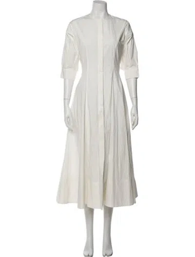 Pre-owned Co Crew Neck Long Dress In Neutral