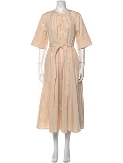 Pre-owned Co Crew Neck Long Dress In Neutrals