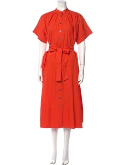 Pre-owned Co Crew Neck Long Dress In Orange