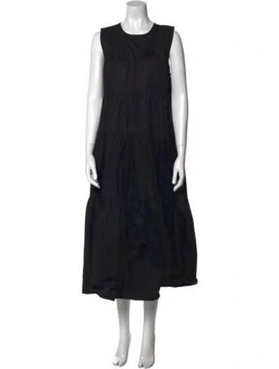 Pre-owned Co Crew Neck Long Dress W/ Tags In Black