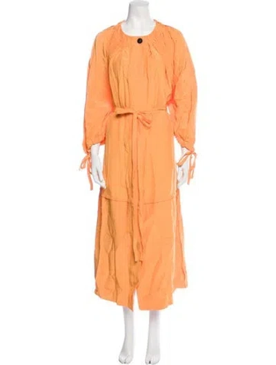 Pre-owned Co Crew Neck Long Dress W/ Tags In Orange