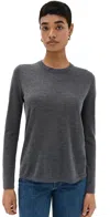 Co Crew Neck Long Sleeve Cashmere Top Grey